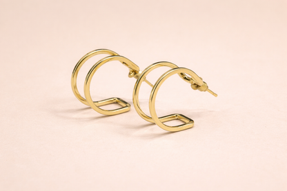 18 carat gold polish anti tarnish anti allergic fancy earring for girls