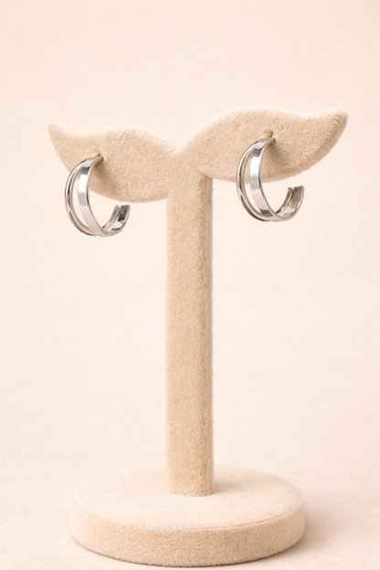 stainless steel silver polish anti tarnish anti allergic fancy earring for girls