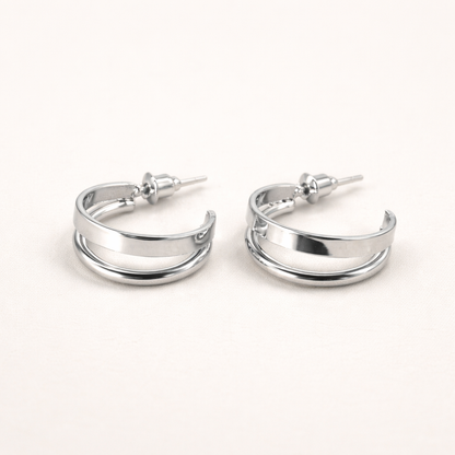 stainless steel silver polish anti tarnish anti allergic fancy earring for girls