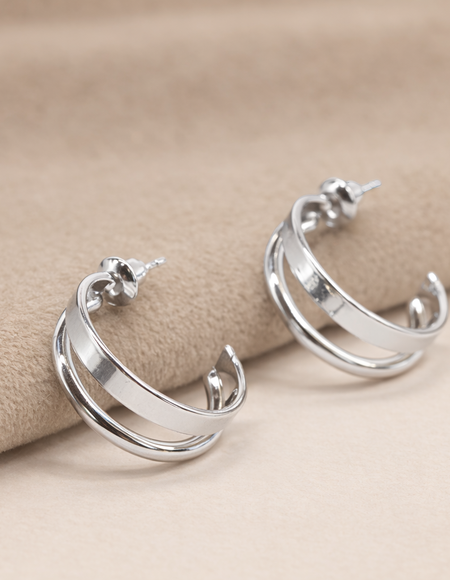 stainless steel silver polish anti tarnish anti allergic fancy earring for girls