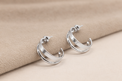 stainless steel silver polish anti tarnish anti allergic fancy earring for girls