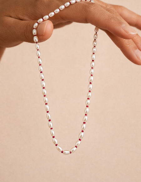 fancy pearl nacklace for girls