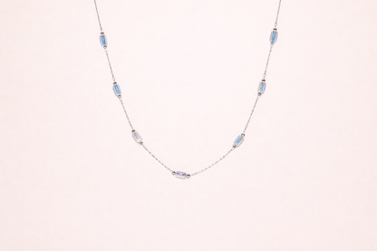 stainless steel silver polish necklace anti tranish anti allergic for girls