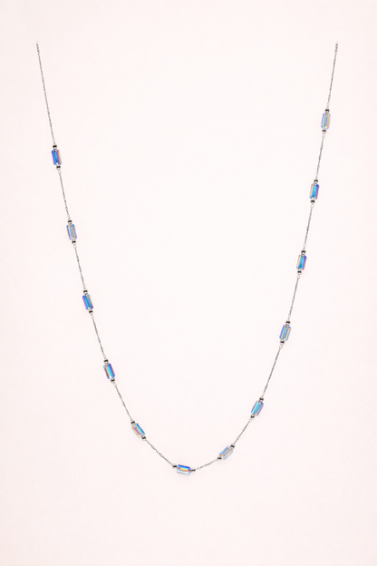 stainless steel silver polish necklace anti tranish anti allergic for girls