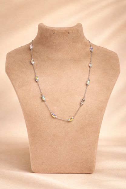 stainless steel silver polish necklace anti tranish anti allergic for girls