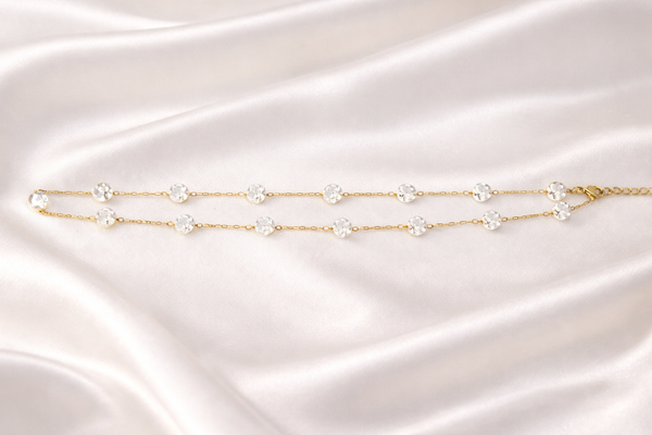 Fancy Necklace with Pearls for Women – 18K Gold Plated