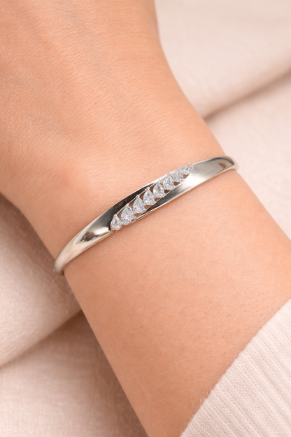 Stainless Steel Silver Cuff Bracelet