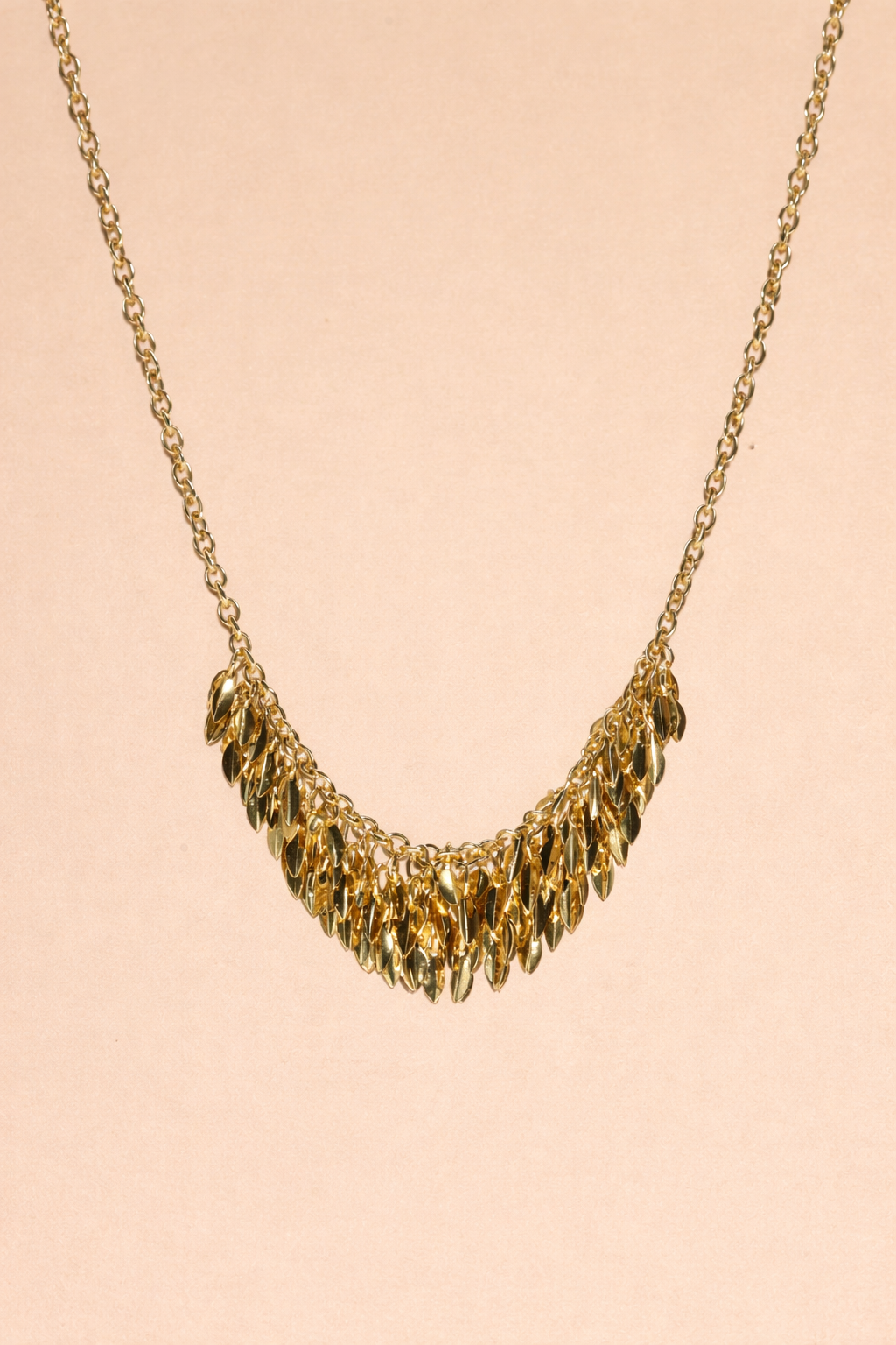 18kt Gold Plated Necklace with Leafs Anti-Tarnish & Anti-Allergic for Girls