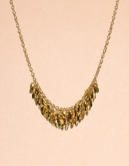 18kt gold plated necklace with leafs anti tranish anti allergic for girls