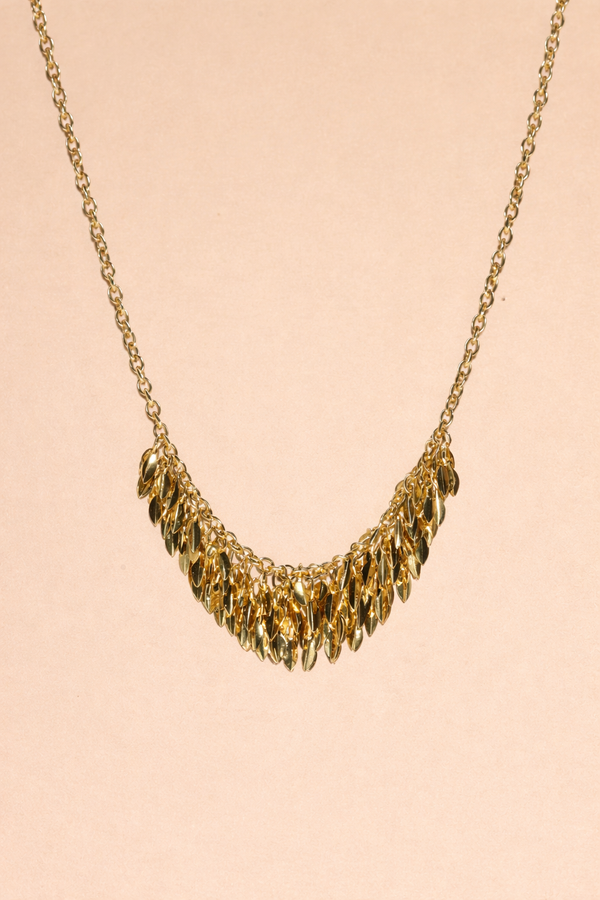 Necklace with Leafs for Women – 18K Gold Plated