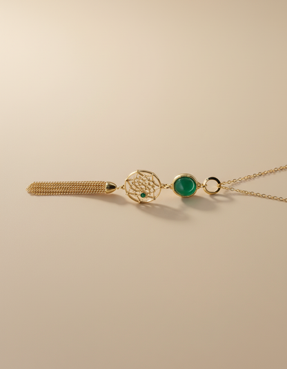 18kt gold polish fancy neckalce with pendant anti ranish anti allergic for girls