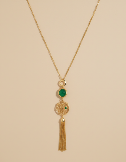 18kt gold polish fancy neckalce with pendant anti ranish anti allergic for girls