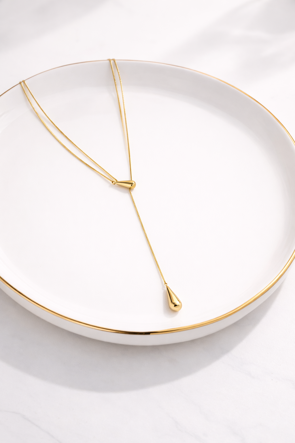 18kt Gold Polish Fancy Necklace Anti-Tarnish & Anti-Allergic for Girls .
