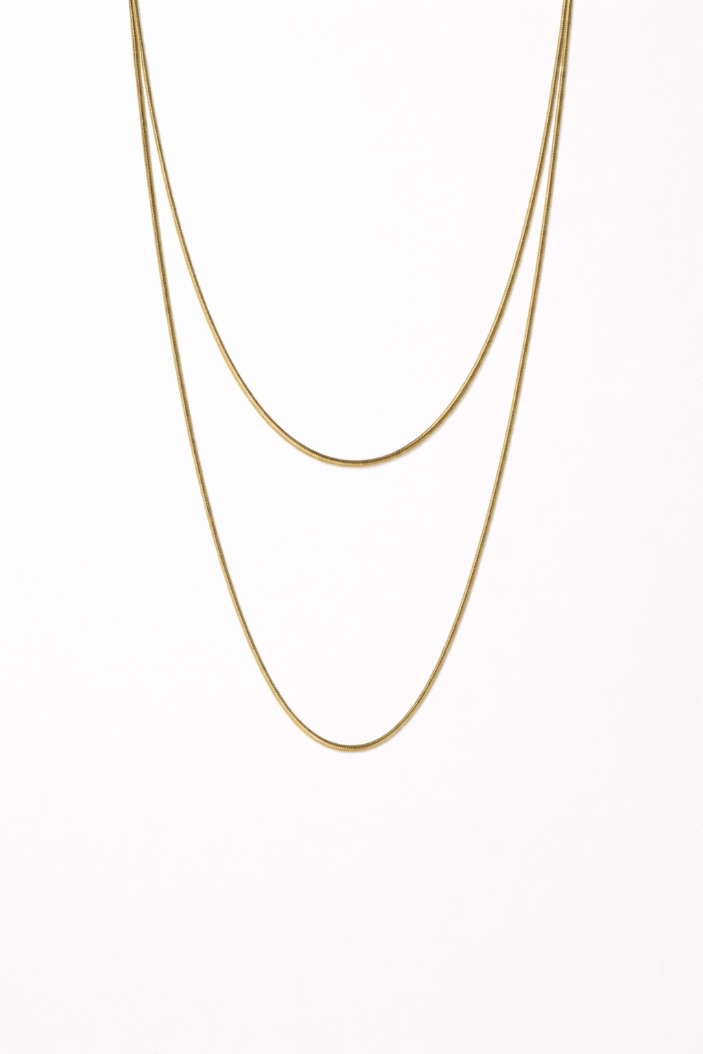 18kt Gold Polish Necklace with Dual Chain Anti-Tarnish & Anti-Allergic for Girls