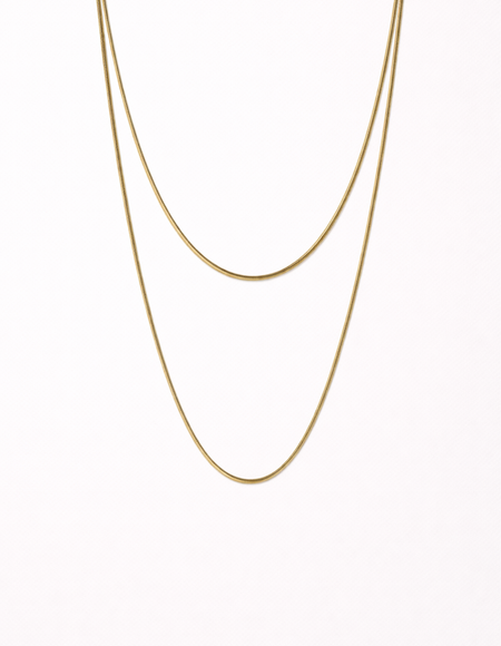 18 carat gold polish necklace with dual chain anti tranish anti allergic for girls