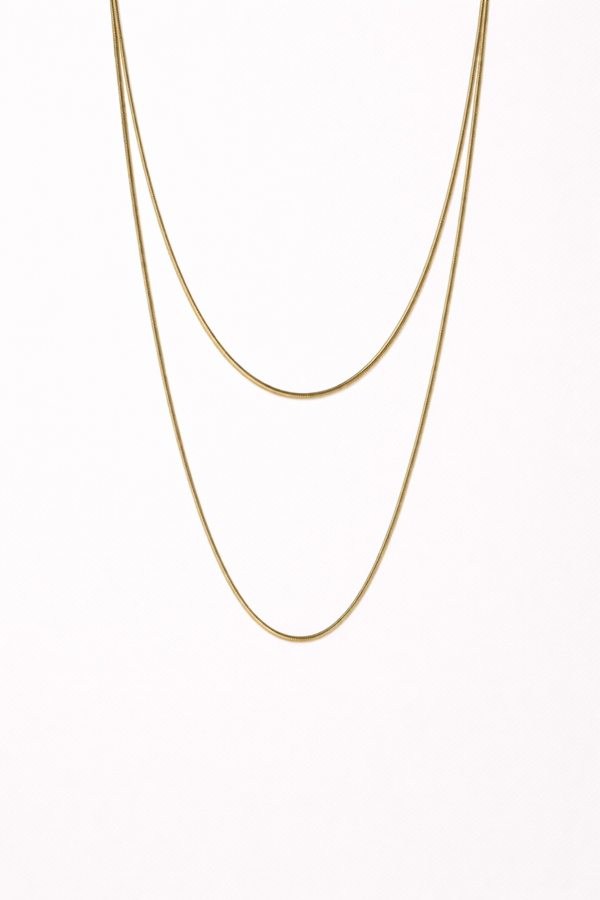 Necklace with Dual Chain for Women – 18K Gold Plated