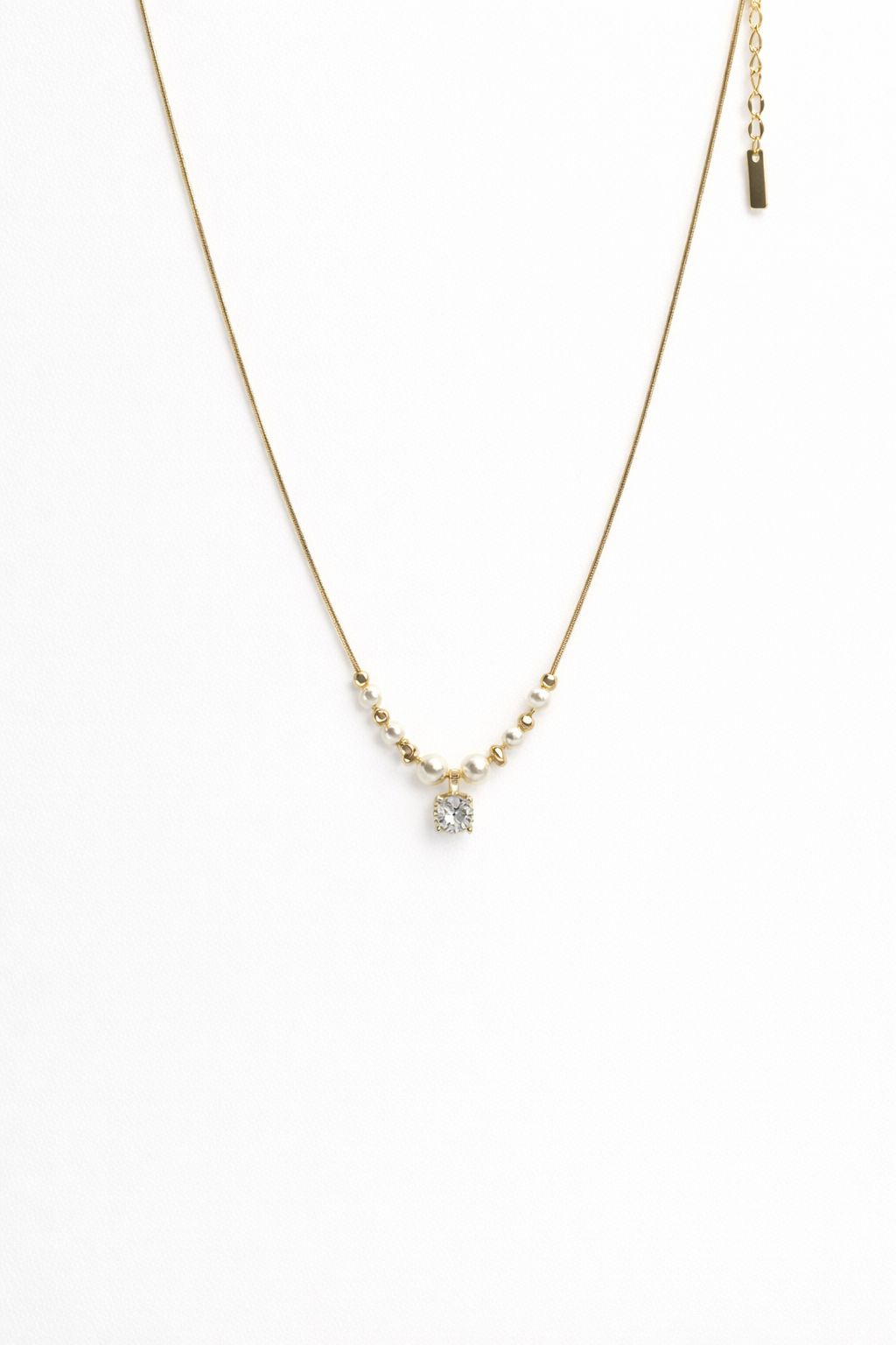 18kt Gold Polish Necklace with Swarovski Stone Pendant Anti-Tarnish & Anti-Allergic for Girl