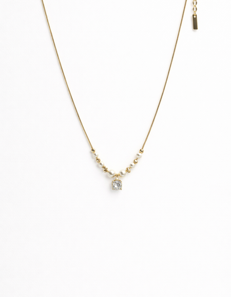 18 carat gold polish neckalce with swarovski stone pendant anti tranish anti allergic for girl