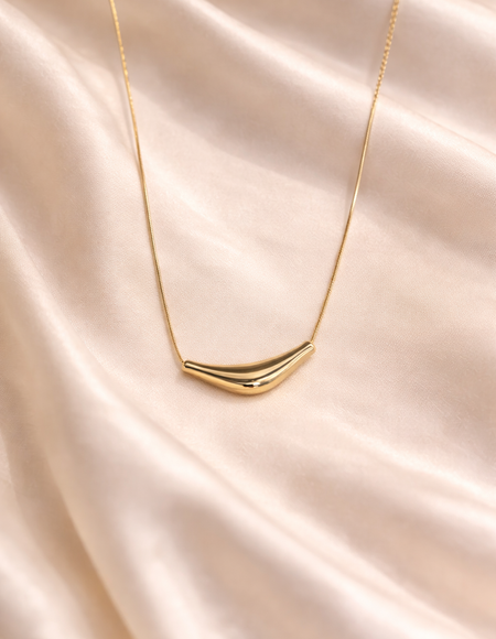18 carat gold polish necklace anti tarnish anti allegic for girl