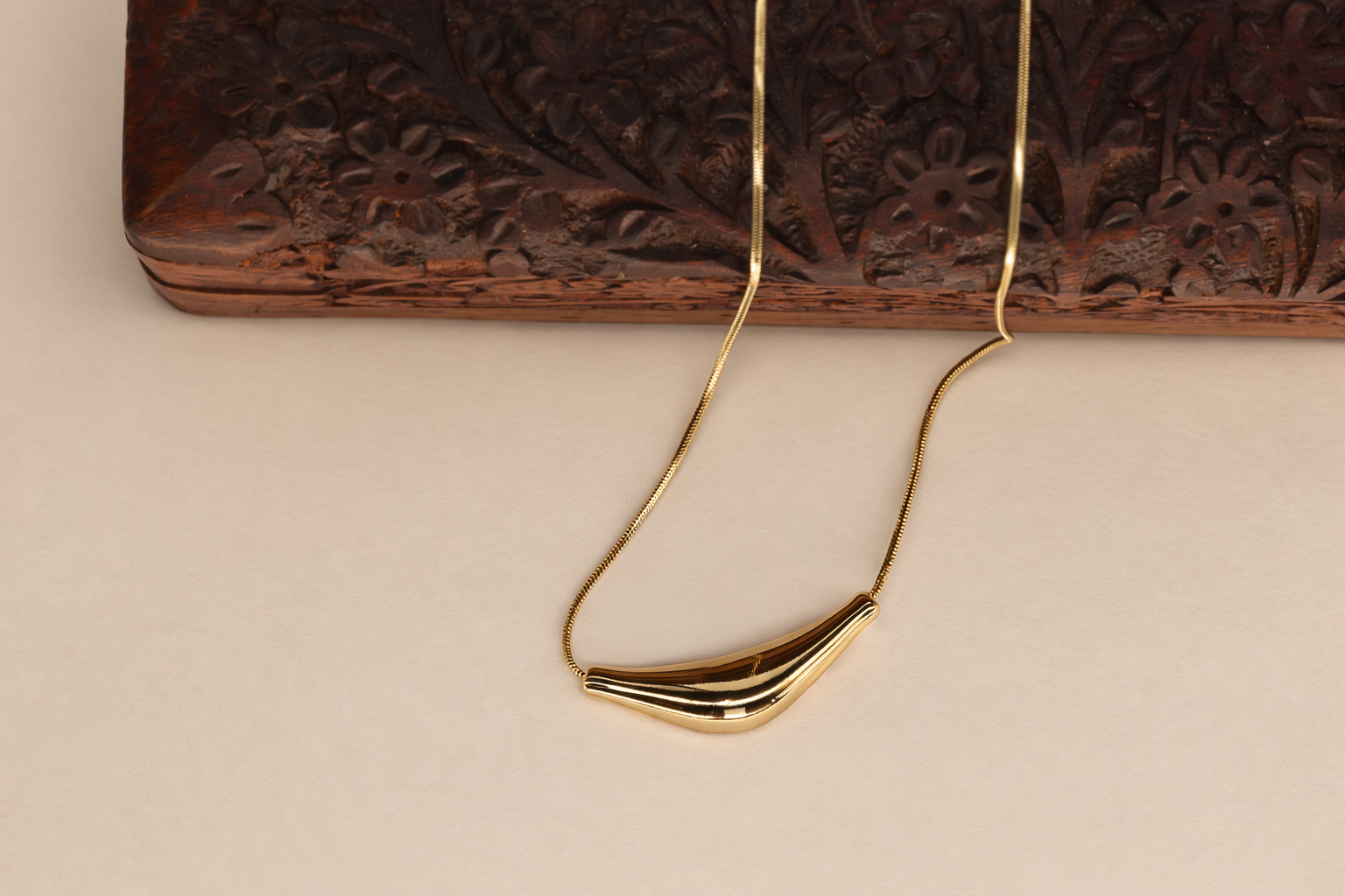 18kt Gold Polish Necklace Anti-Tarnish & Anti-Allergic for Girl