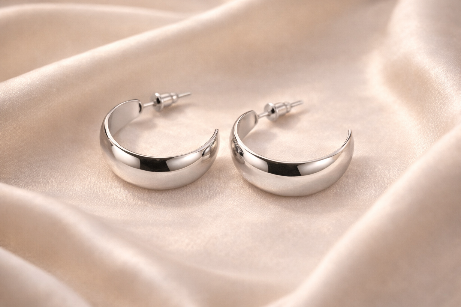Stainless Steel Silver Polish Anti-Tarnish & Anti-Allergic Earring for Girls