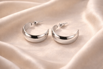stainless steel silver polish anti tarnish anti allergic earring for girls