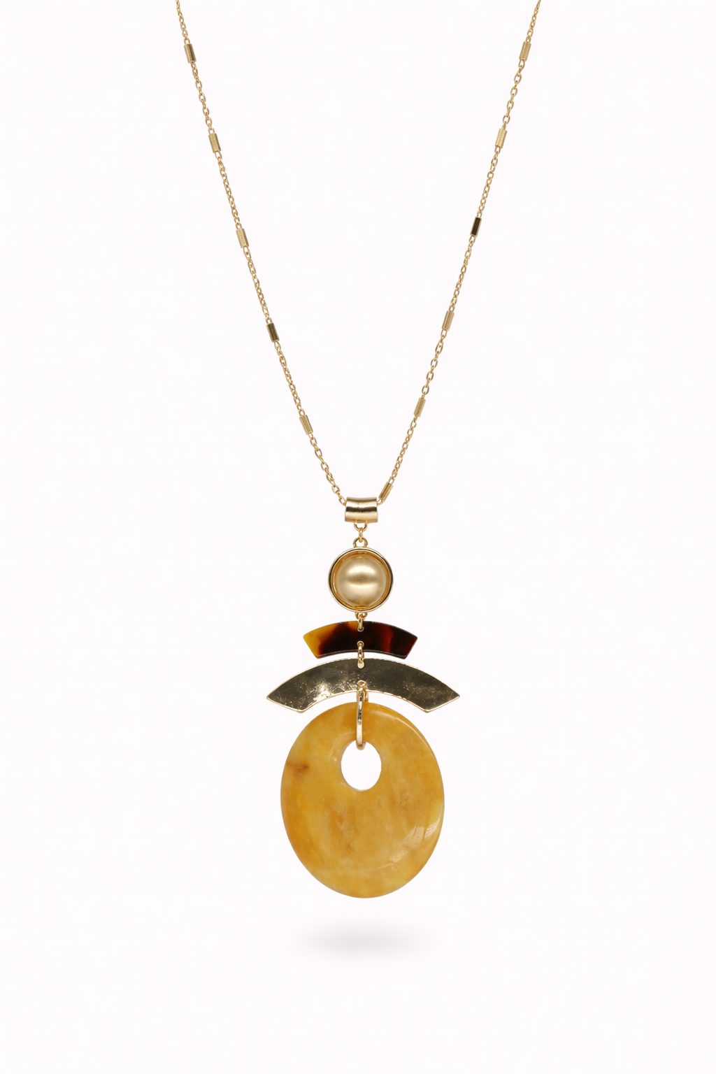 18kt Gold Polish Necklace with Pendant Anti-Tarnish & Anti-Allergic for Girls