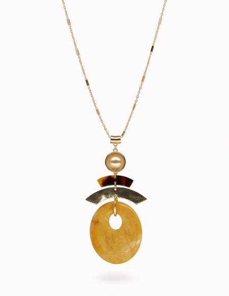 18kt gold polish nacklaace with pendant anti tranish anti allergic for girls