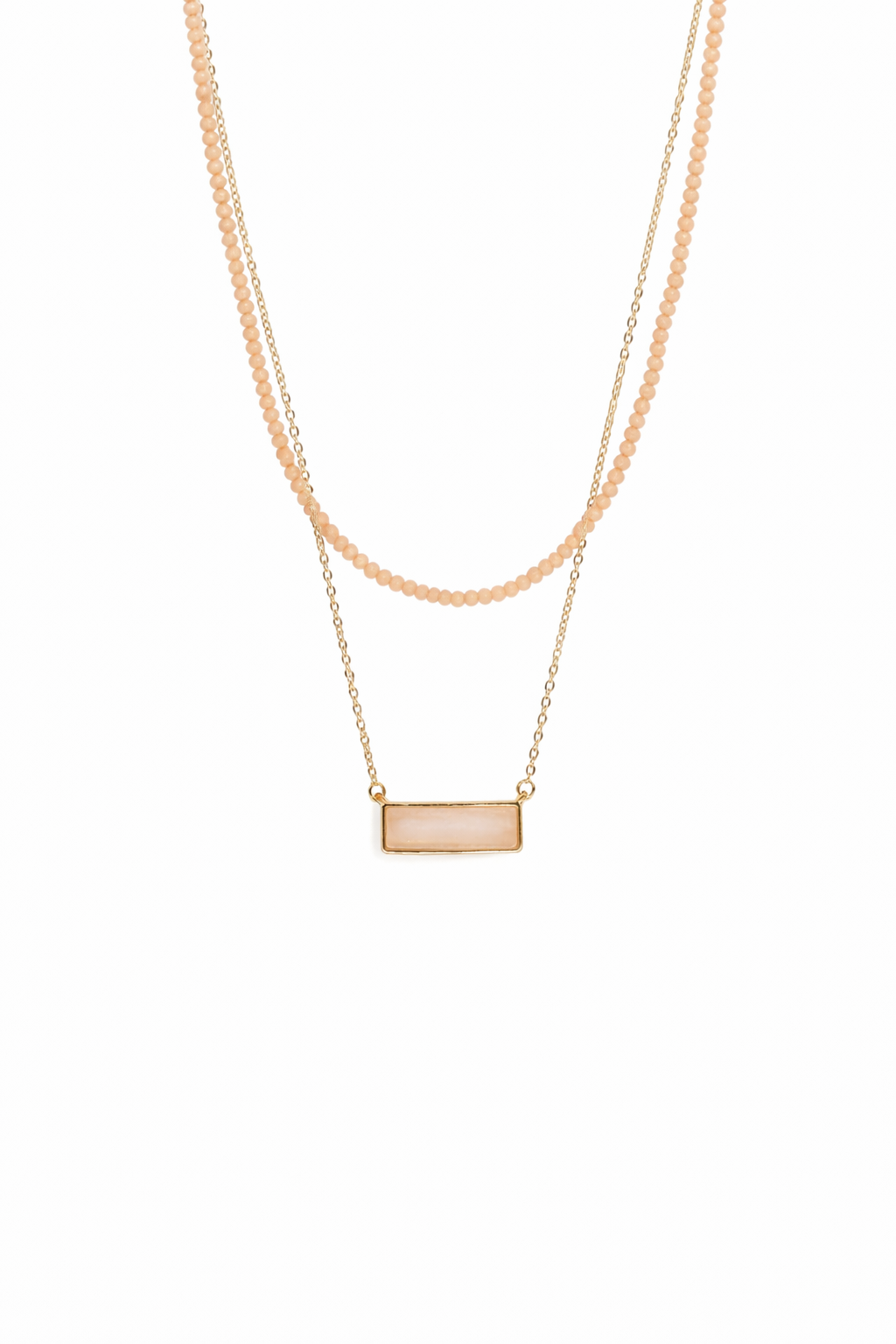 18kt Gold Polish Necklace with Bar Pendant Anti-Tarnish & Anti-Allergic for Girls