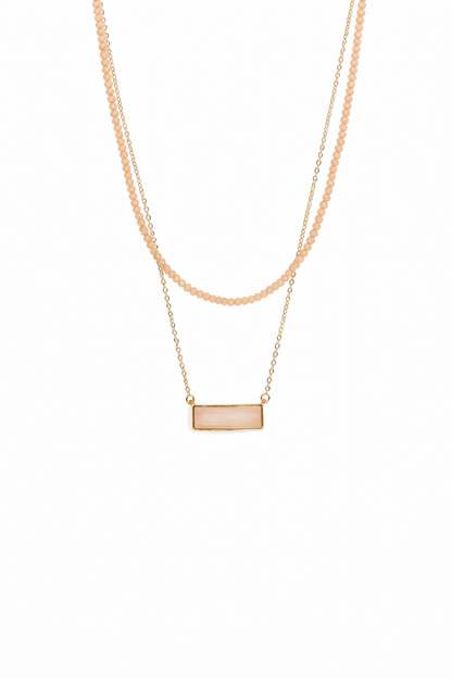 18kt gold polish necklace with bar pendant anti tranish anti allergic for girls