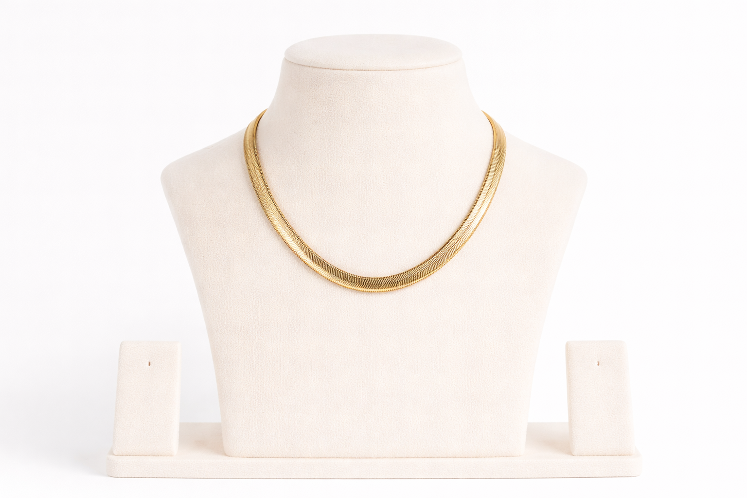 18kt Gold Plated Polish Flat Snake Chain Anti-Tarnish & Anti-Allergic for Girls
