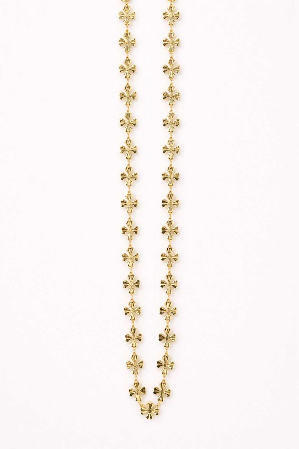 18kt Gold Polish Necklace with Flower Anti-Tarnish & Anti-Allergic for Girls