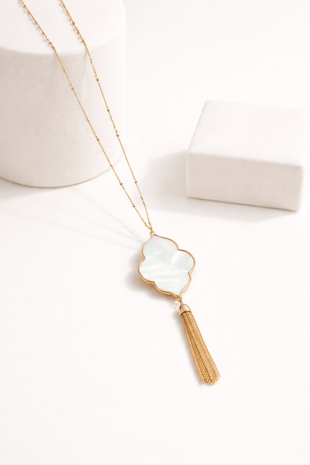 18kt Gold Plated Necklace with Moonstone Pendant Anti-Tarnish & Anti-Allergic for Girls