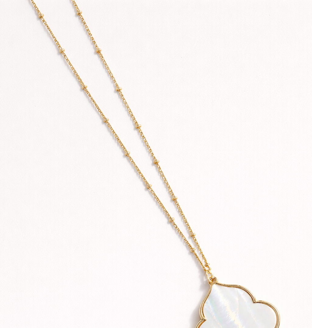 18kt Gold Plated Necklace with Moonstone Pendant Anti-Tarnish & Anti-Allergic for Girls