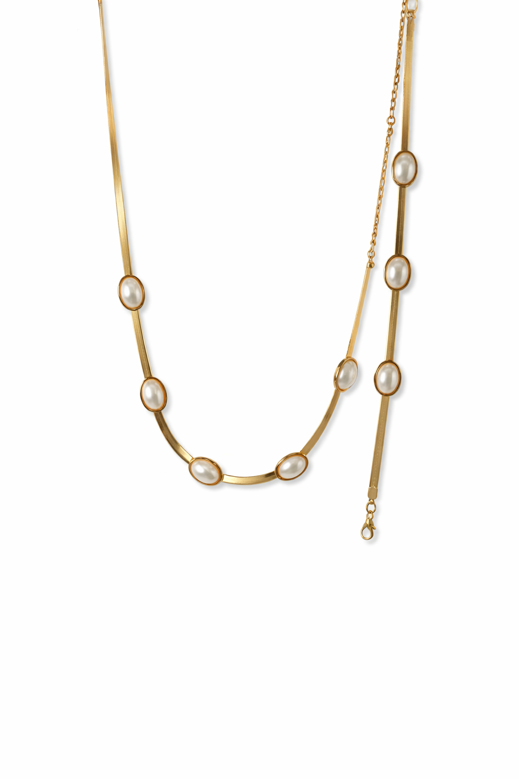 18kt Gold Polish Pearls Necklace Anti-Tarnish & Anti-Allergic for Girls