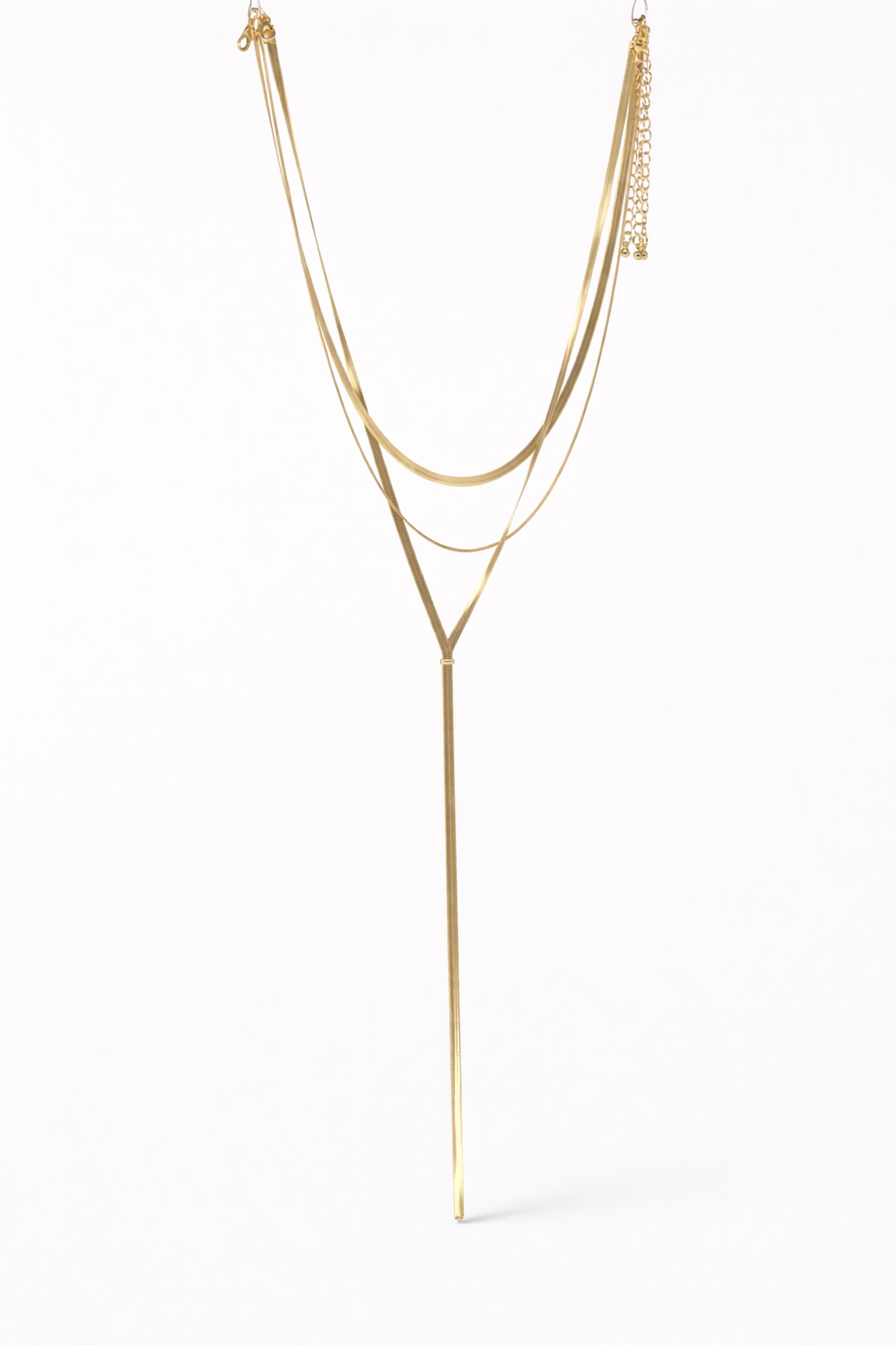 18kt Gold Polish Triple Layered Necklace with Anti-Tarnish & Anti-Allergic for Girls
