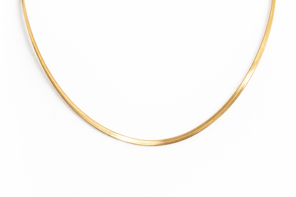 18 carat gold flat snake chain anti tranish anti allergic
