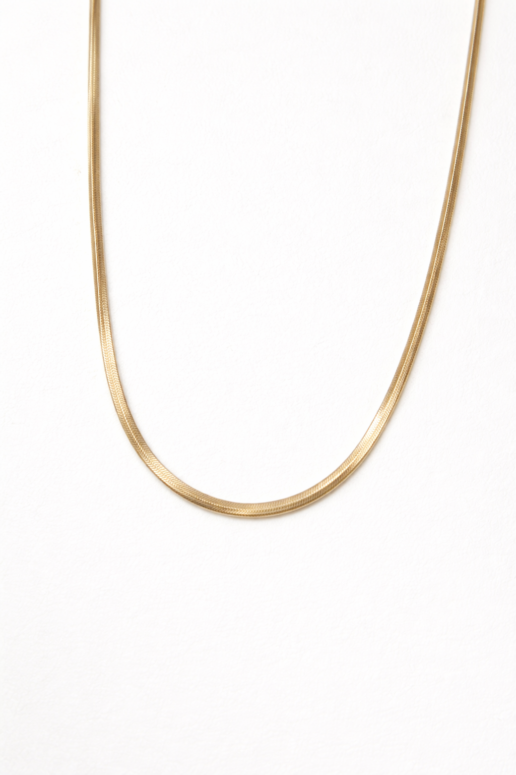 18kt Gold Plated Flat Snake Chain Anti-Tarnish & Anti-Allergic