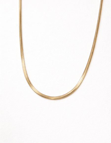 18 carat gold flat snake chain anti tranish anti allergic