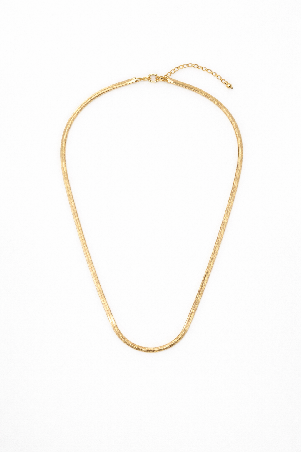 18kt Gold Plated Flat Snake Chain Anti-Tarnish & Anti-Allergic