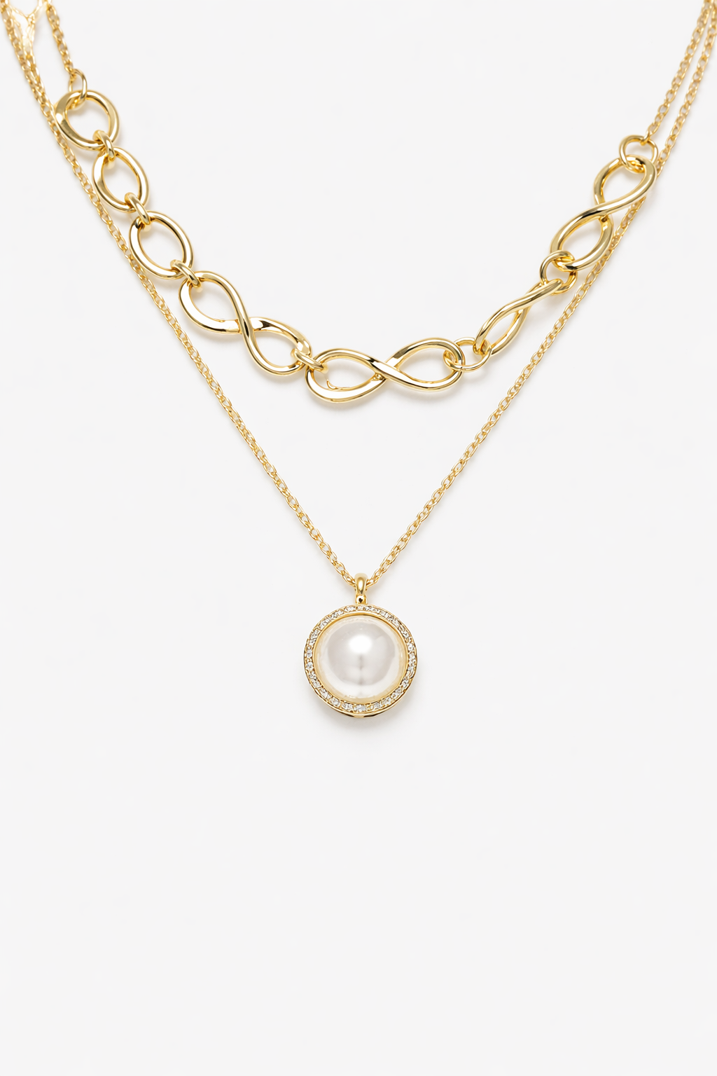 18kt Gold Polish Necklace with Pearl Pendant Anti-Tarnish & Anti-Allergic for Girls