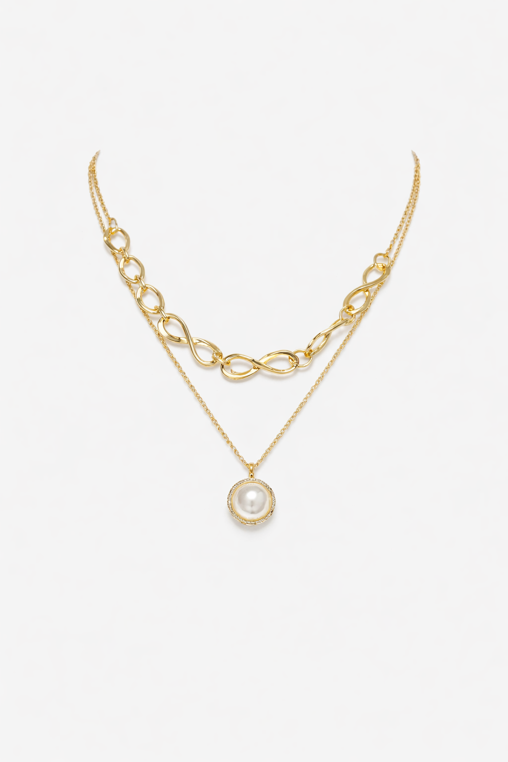 18kt Gold Polish Necklace with Pearl Pendant Anti-Tarnish & Anti-Allergic for Girls