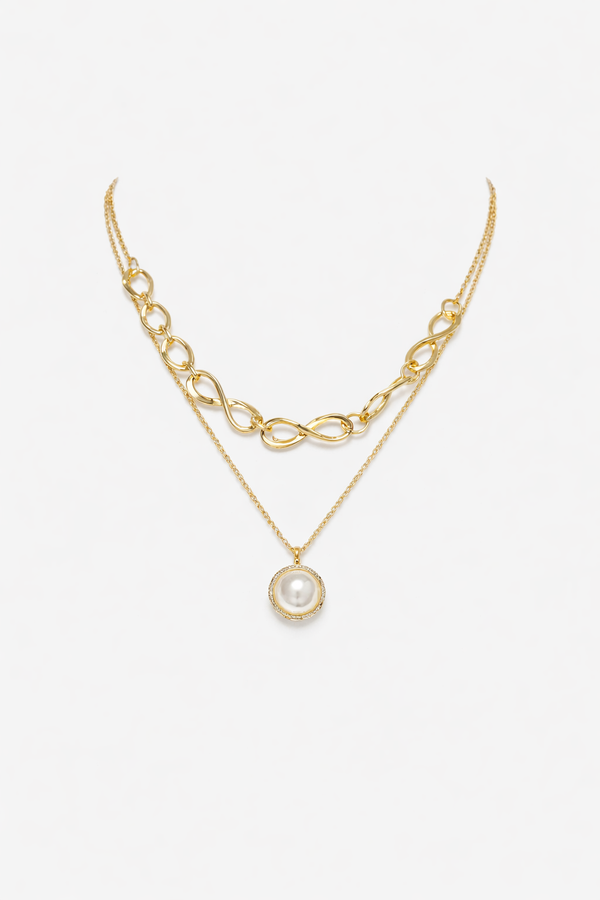 Necklace with Pearl Pendant for Women – 18K Gold Plated