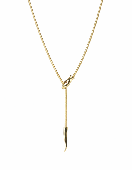 18 carat gold polish Y shape necklace anti tranish anti allergic for girls