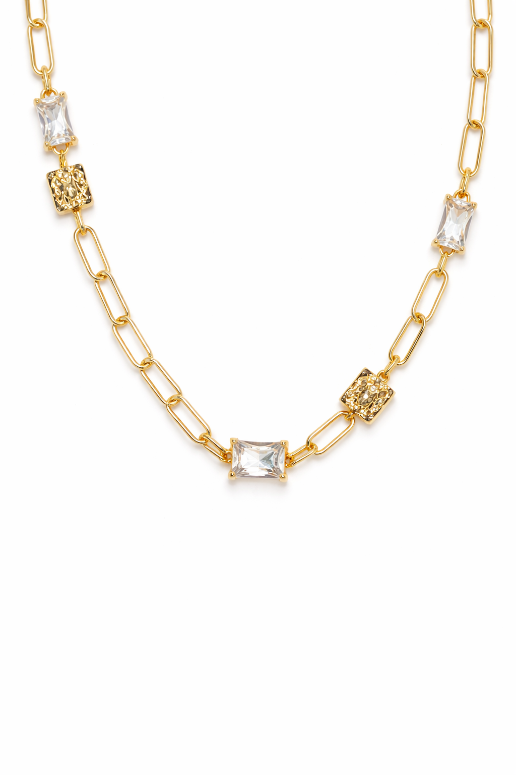 18kt Gold Plated Swarovski Crystal Necklace Anti-Tarnish & Anti-Allergic for Girls