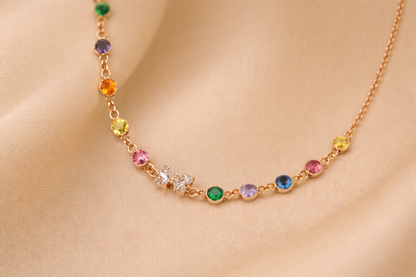 18 kart gold polish fancy necklace for girls anti tarnish anti allergic