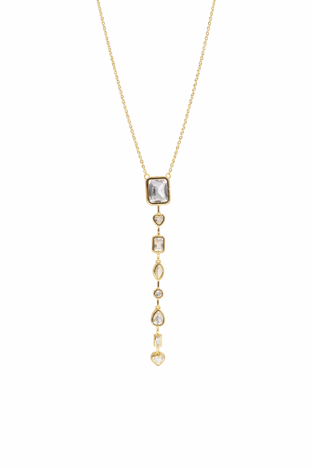 18kt Gold Polish Necklace with Diamond Anti-Tarnish & Anti-Allergic for Girls