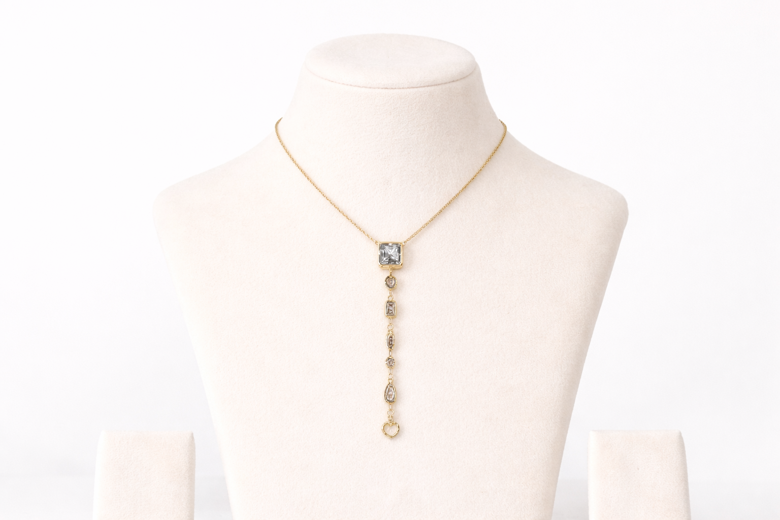 18kt Gold Polish Necklace with Diamond Anti-Tarnish & Anti-Allergic for Girls