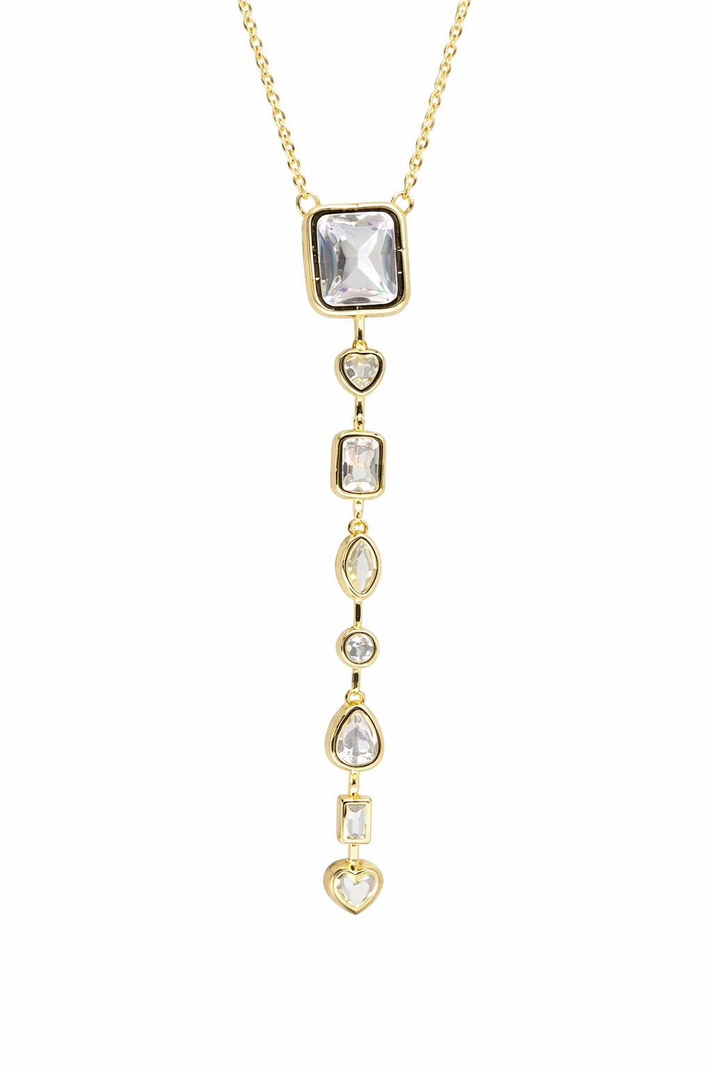 18kt Gold Polish Necklace with Diamond Anti-Tarnish & Anti-Allergic for Girls