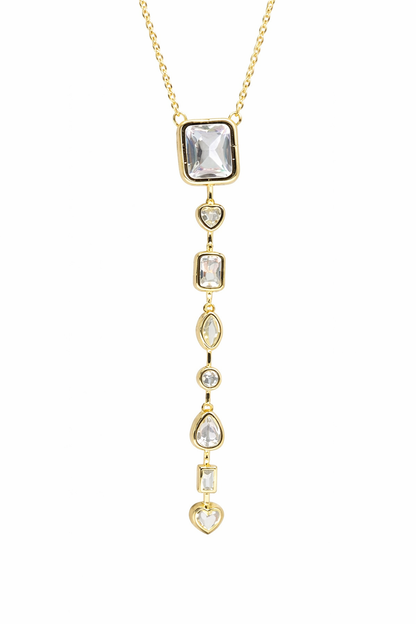 18kt gold polish necklace with diamond anti tranish anti allergic for girls